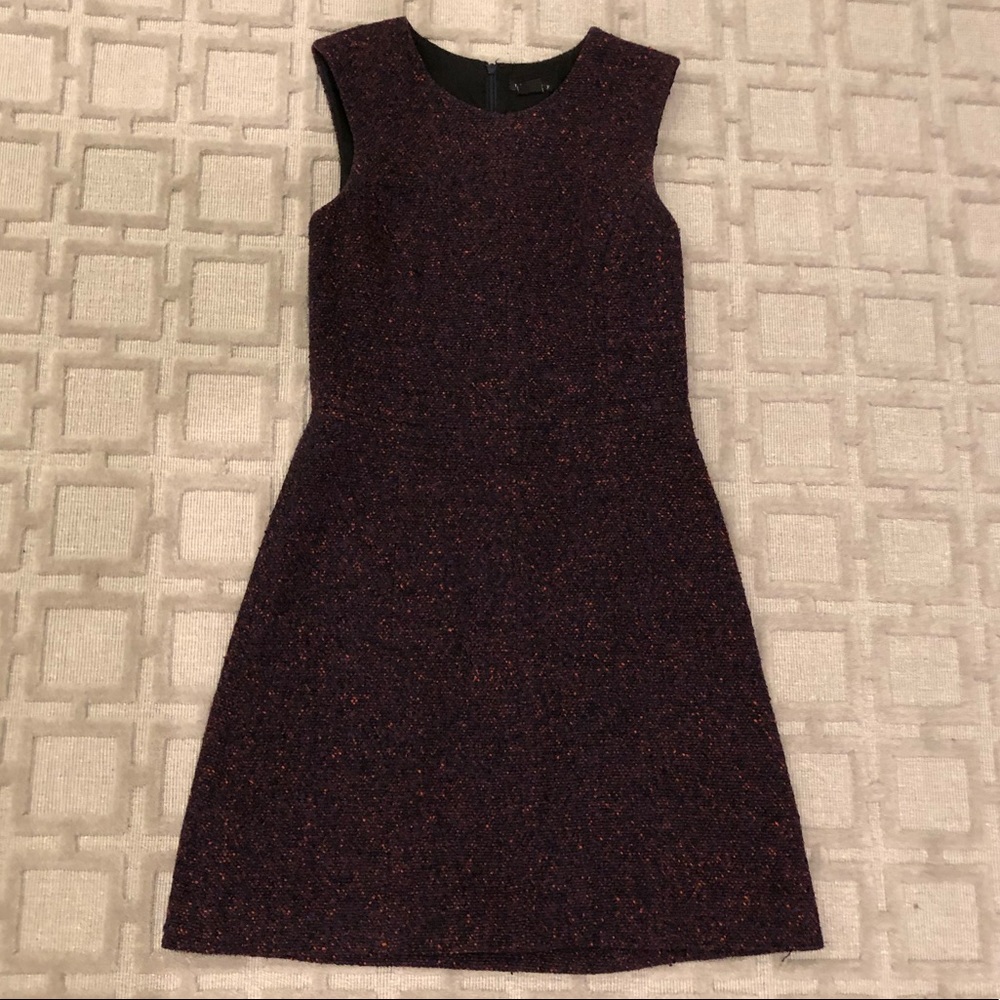 Theory sleeveless tweed dress